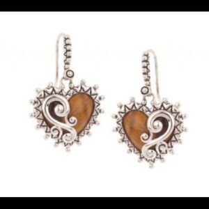 Barbara Bixby Tigers Eye Heart Earrings 925